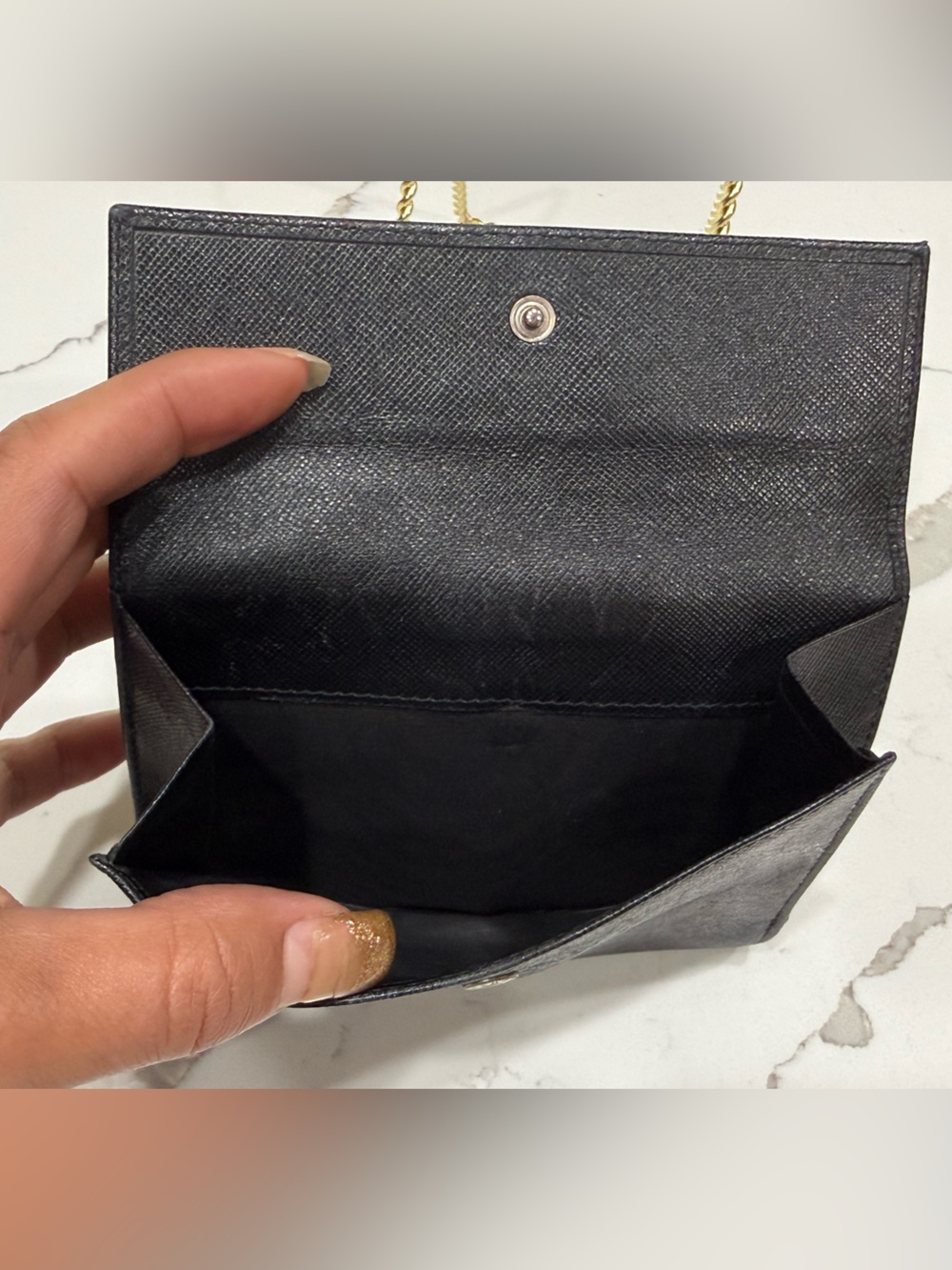 Prada Saffiano Leather Compact Trifold Wallet - Picture 2 of 6